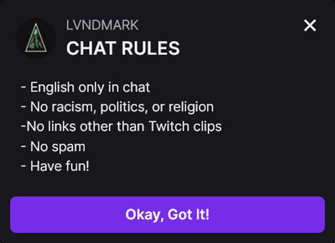 Twitch Chat Rules Template
